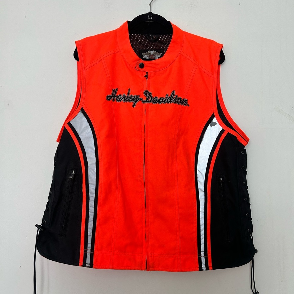 Harley-Davidson Bold Orange and Black Riding Vest